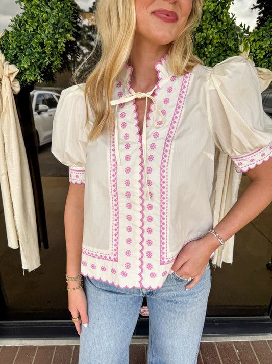 Tied In Pink Top